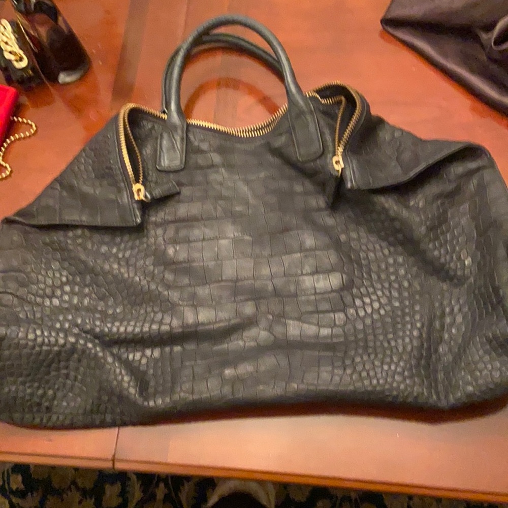 Emily Cho Foldover Black Bag
